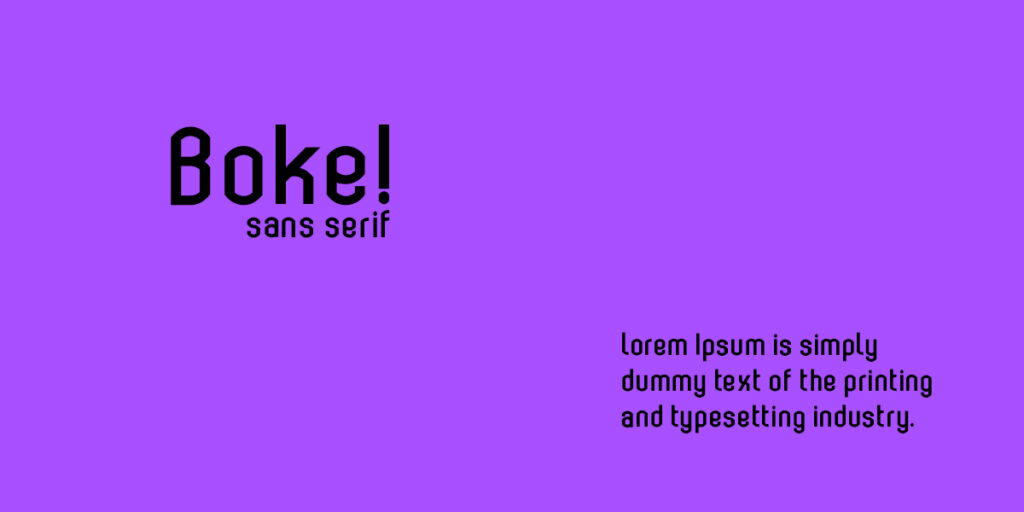 Boke is best fonts for apps 