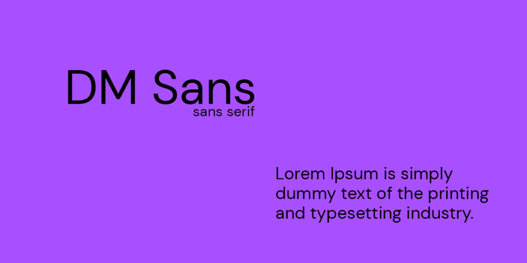 DM sans is best fonts for apps