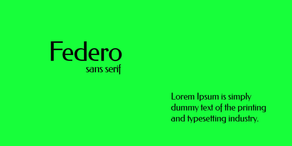 Federo is best fonts for apps
