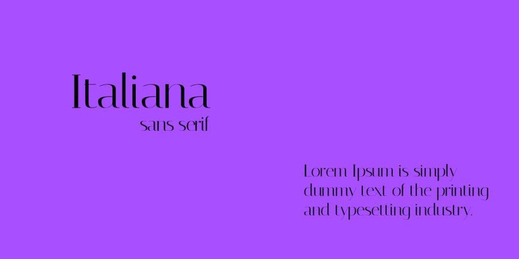 Italiana is best fonts for apps