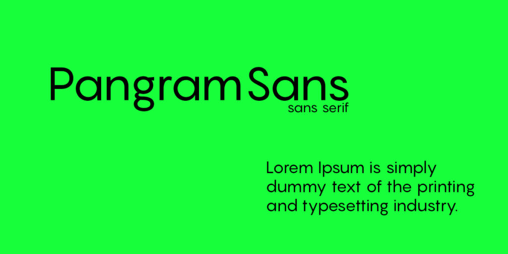Pangram sans is best fonts for apps