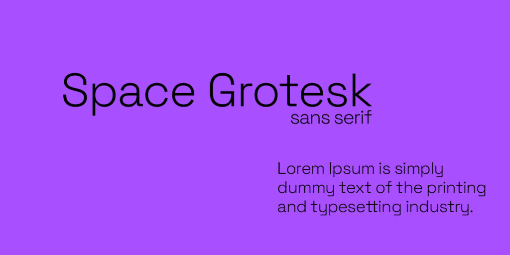 Space Grotesk is best fonts for apps