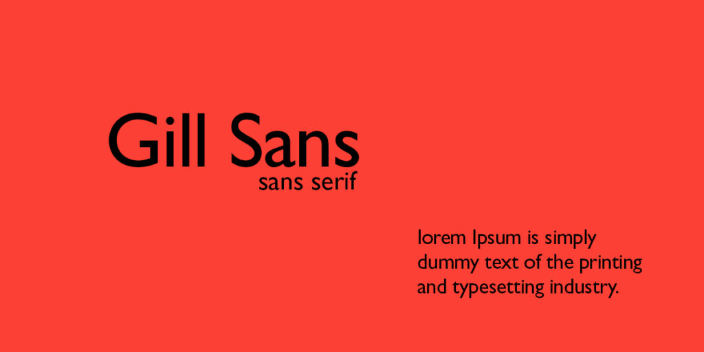 gill sans is best fonts for apps