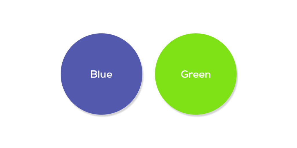 anagolous colors scheme - blue green