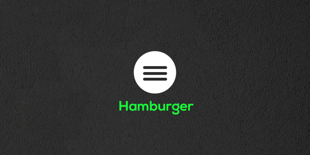 Hamburger Icon for Website Navigation
