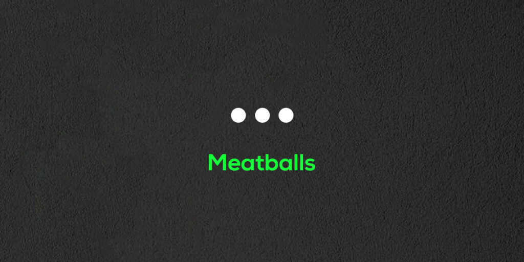 Meatballs Icon for Website Navigation