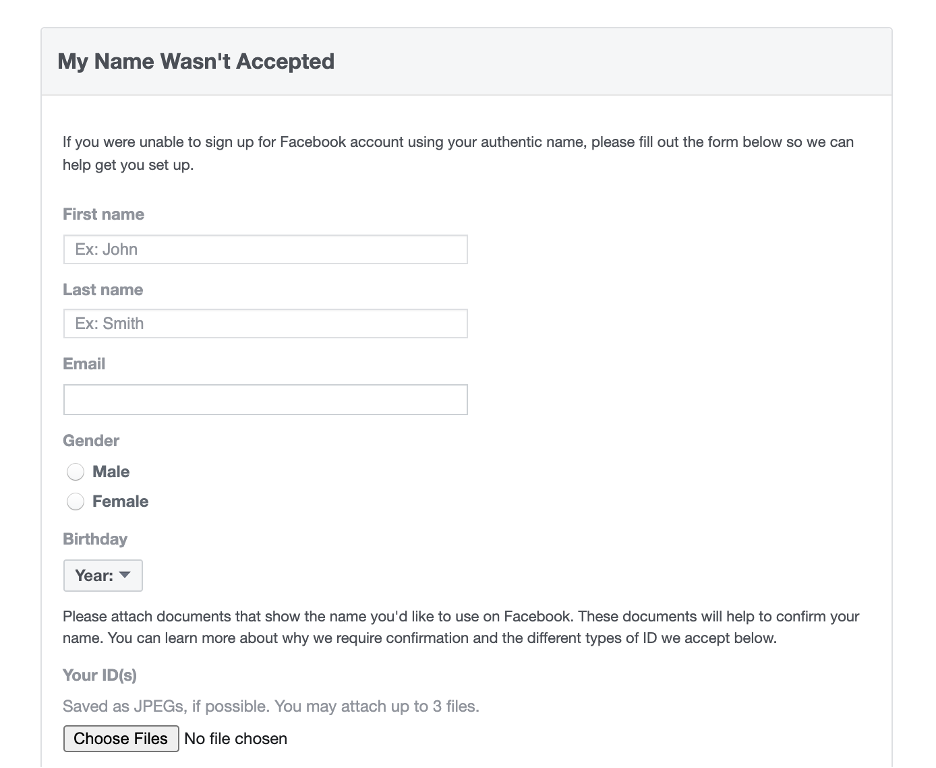Form for Surname Inputs for a Global Audience