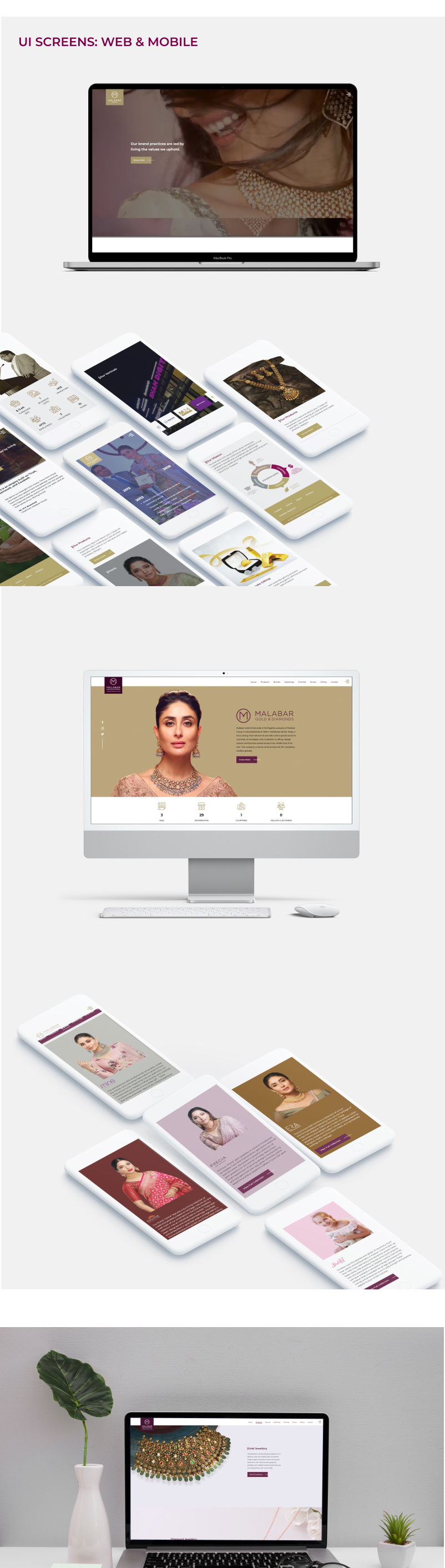 UI Screens: Web and Mobile design for Malabar Group | Yellow Slice