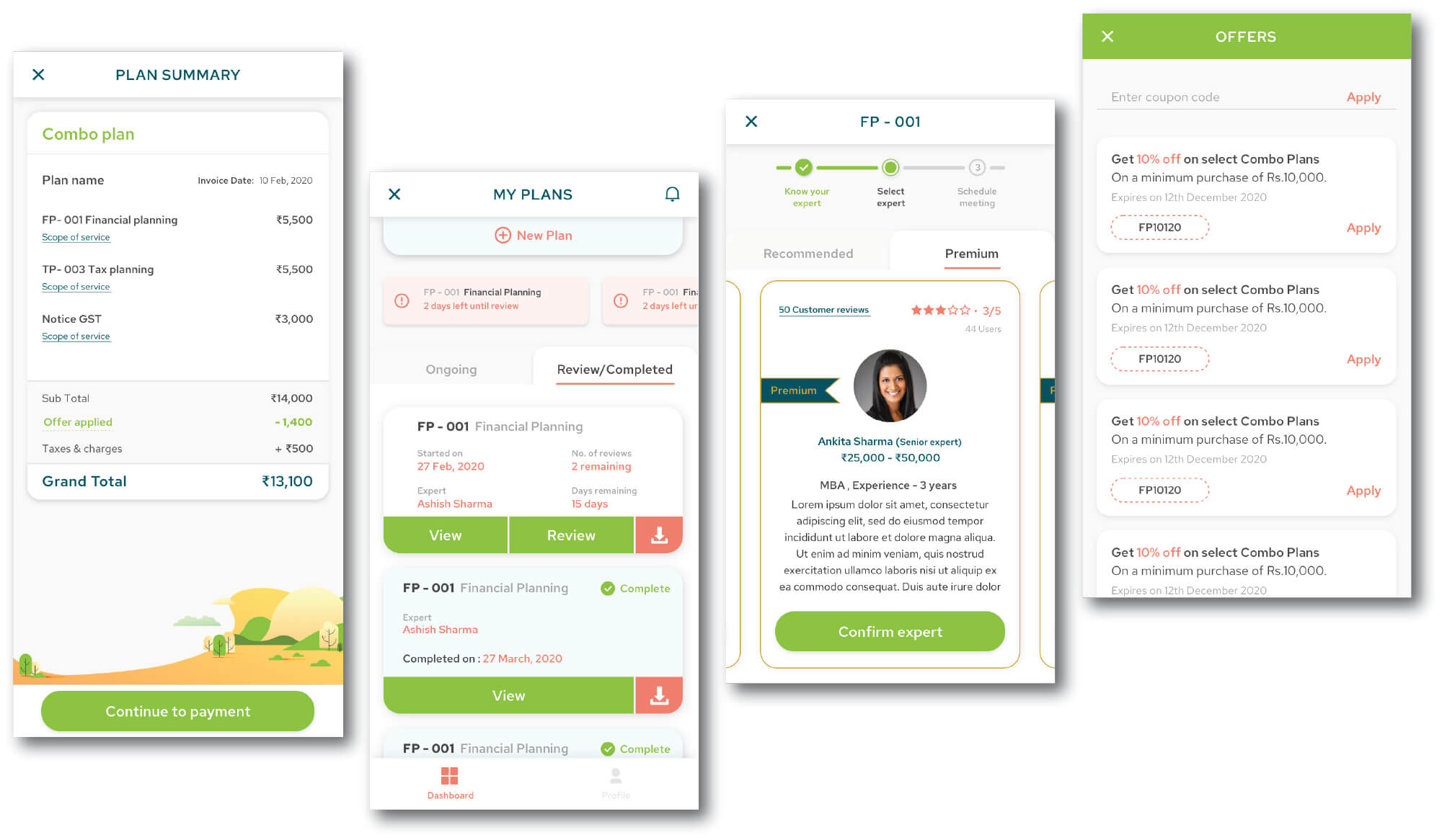 Think UI Screens of Brand Designing for Minty